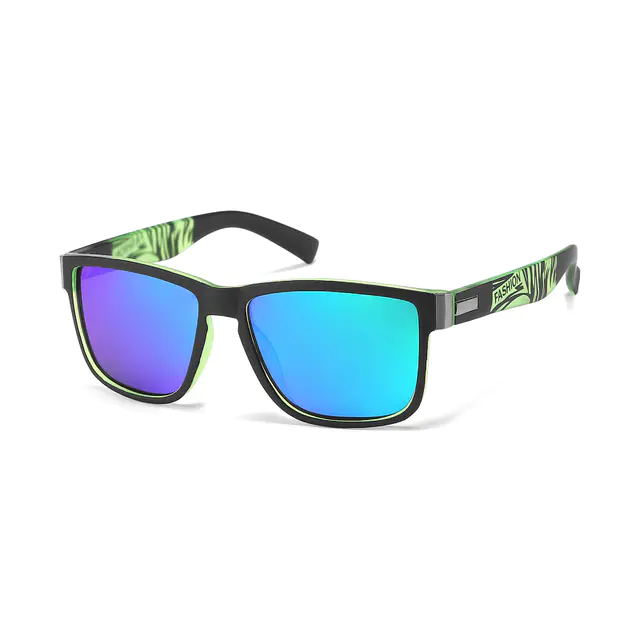 Square Black/Green Sunglasses