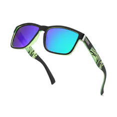 Square Black/Green Sunglasses