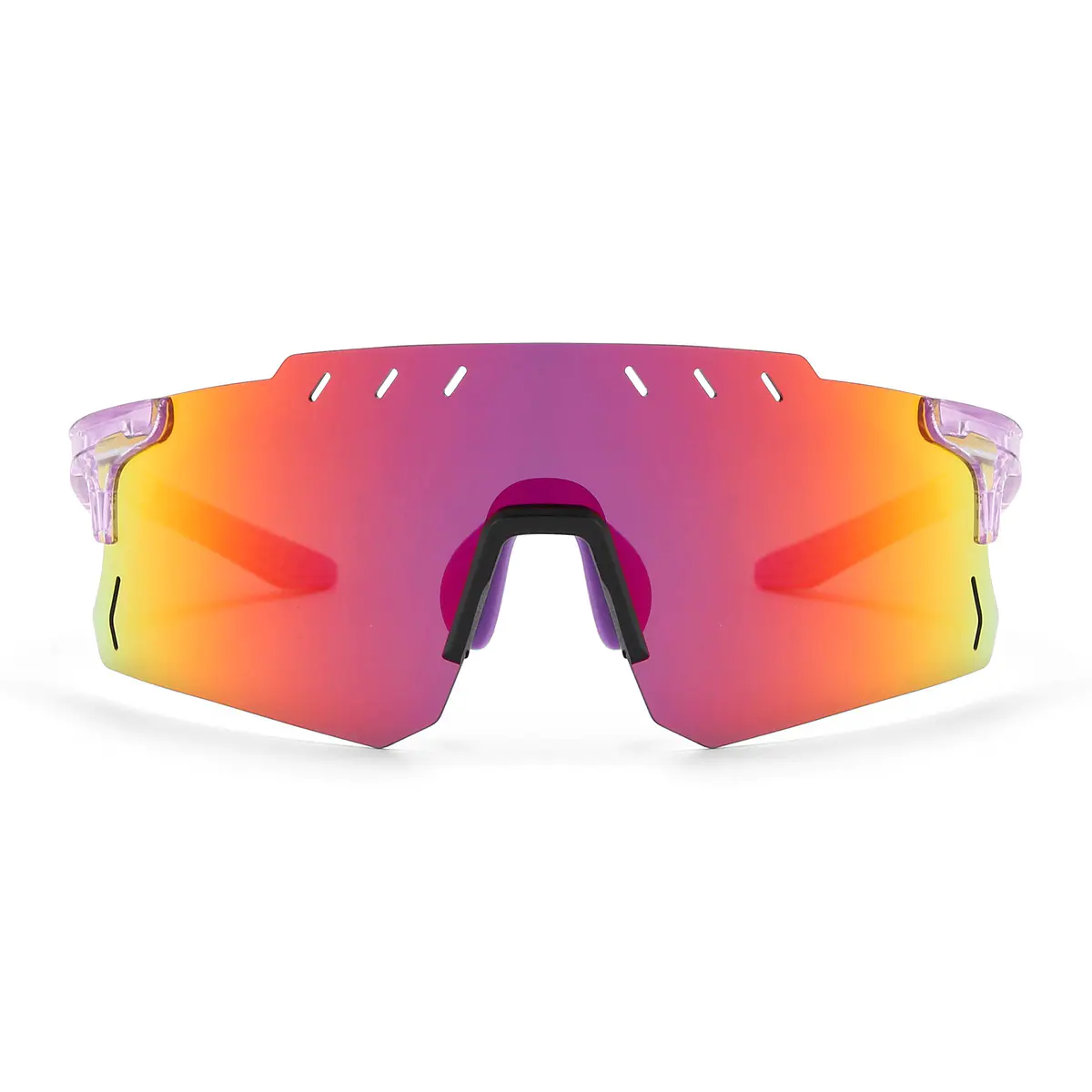 Geometric Transparent Purple Sunglasses