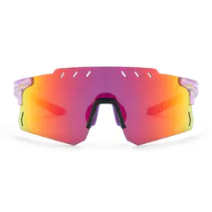 Geometric Transparent Purple Sunglasses