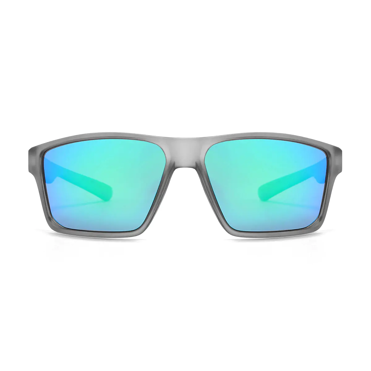 Rectangle Transparent Gray Sunglasses