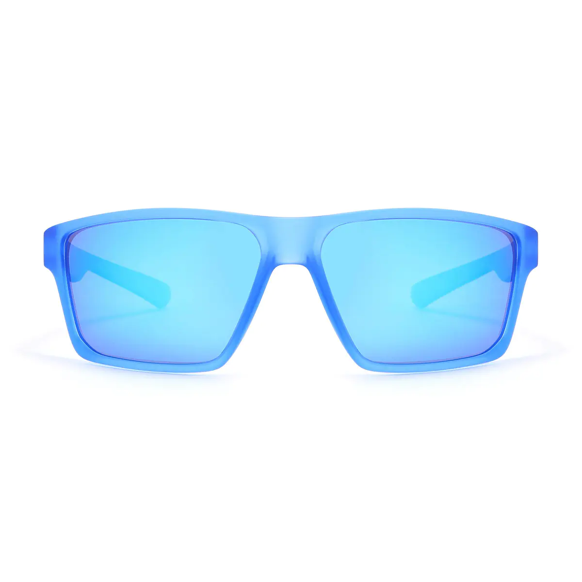 Rectangle Transparent Blue Sunglasses