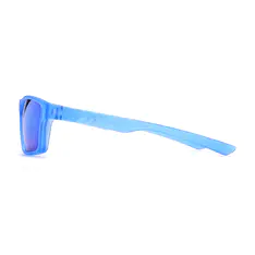 Rectangle Transparent Blue Sunglasses