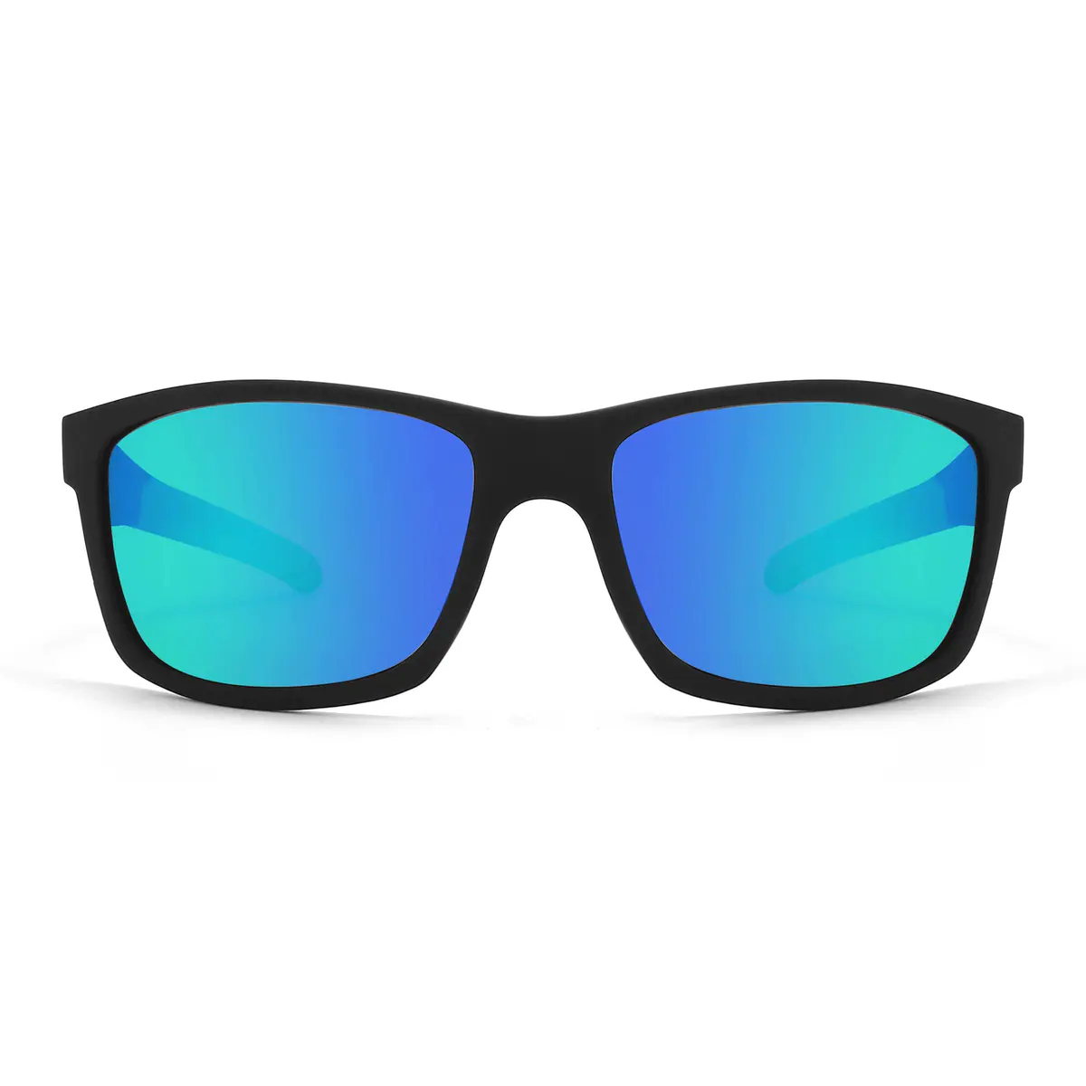 Rectangle Black/Green Sunglasses
