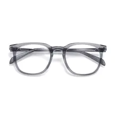 Round Transparent Gray Eyeglasses