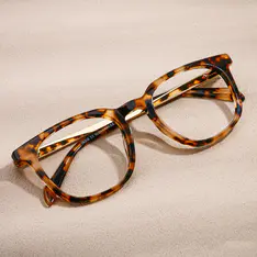 Round Lemon Tortoiseshell Eyeglasses
