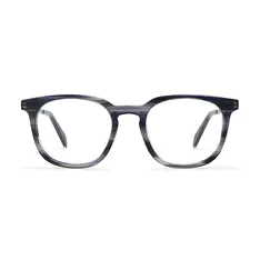 Round Black/Gray Eyeglasses