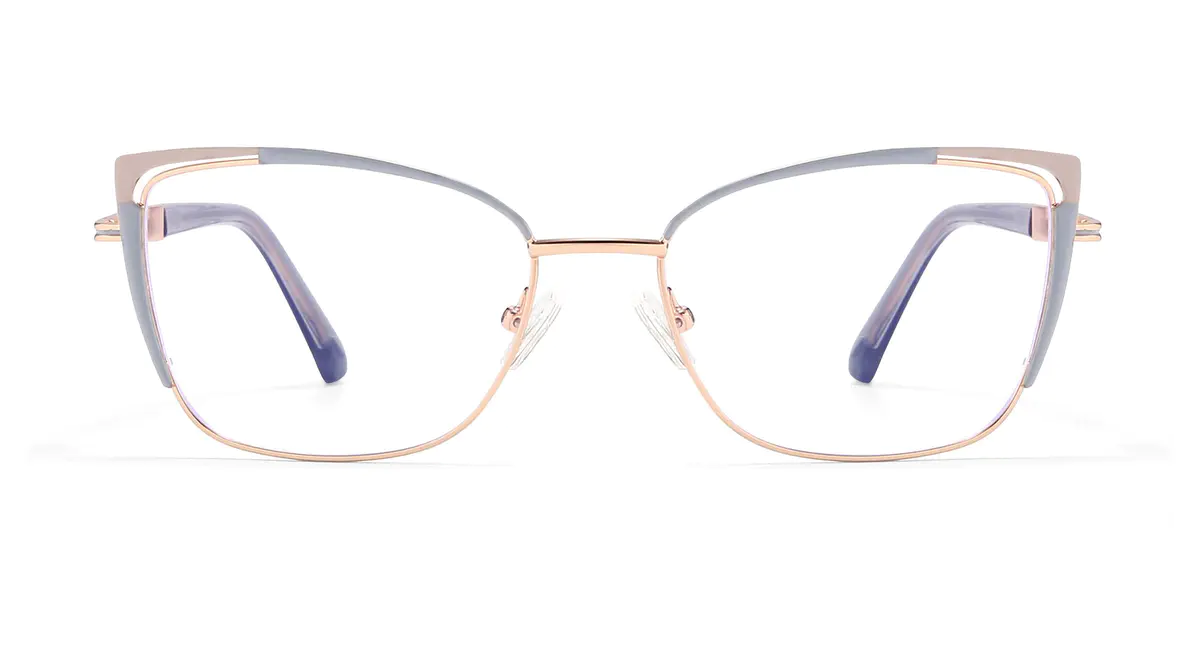 Cat-eye Gold/Blue Eyeglasses