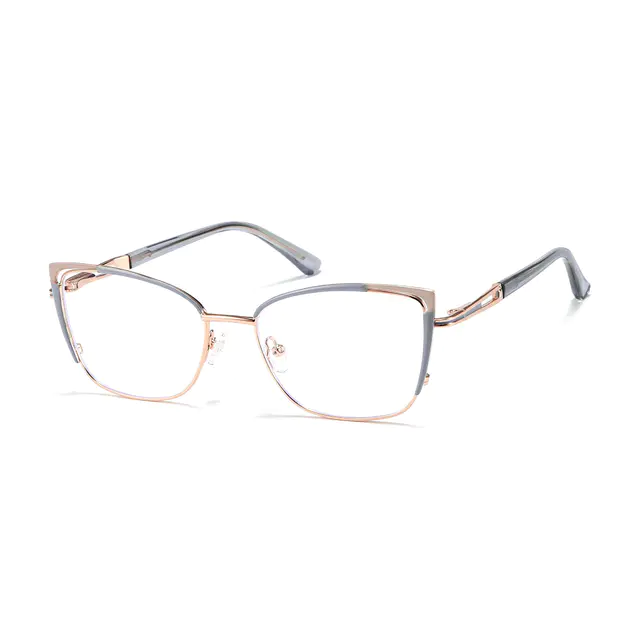Cat-eye Gold/Blue Eyeglasses