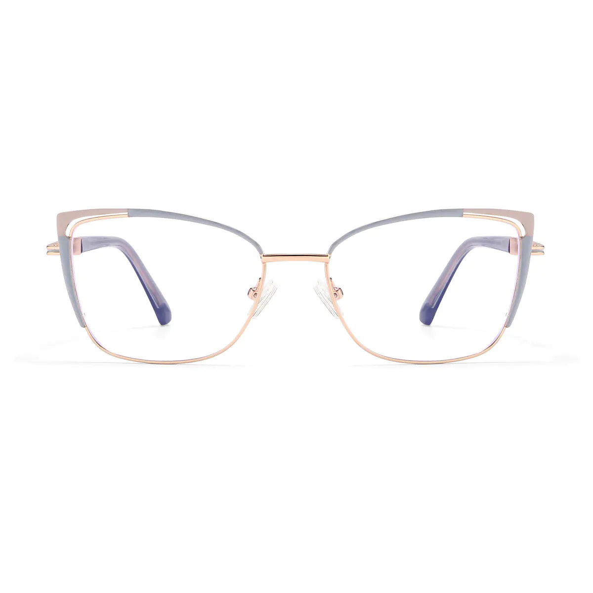 Cat-eye Gold/Blue Eyeglasses