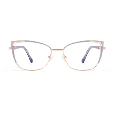 Cat-eye Gold/Blue Eyeglasses