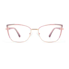 Cat-eye Pink/Gold Eyeglasses