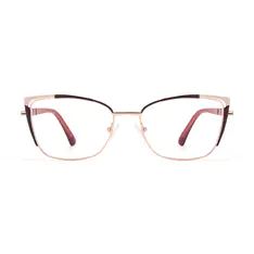 Cat-eye Brown/Gold Eyeglasses