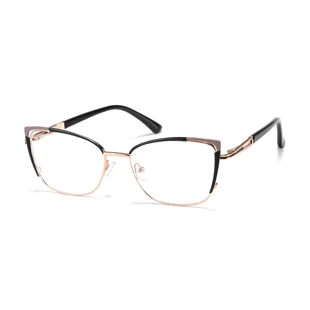 Cat-eye Black/Gold Eyeglasses