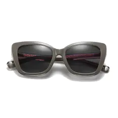Cat-eye Gray Clip-On Sunglasses
