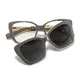 Cat-eye Gray Clip-On Sunglasses