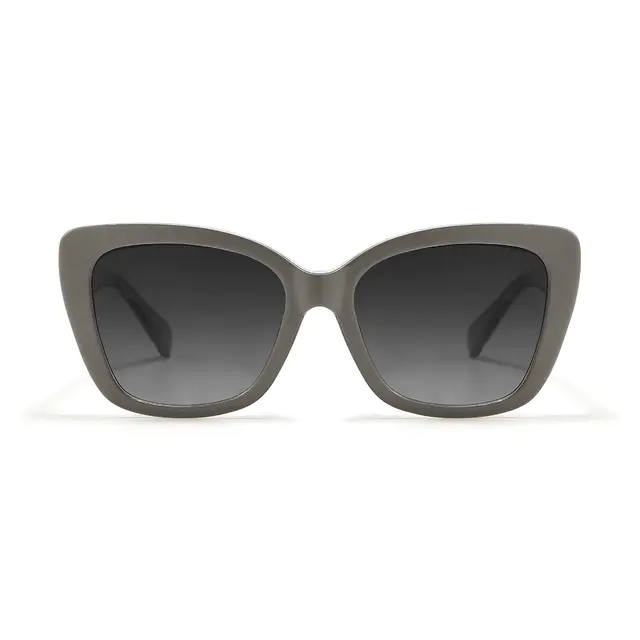 Cat-eye Gray Clip-On Sunglasses