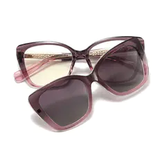 Cat-eye Pale Pink Clip-On Sunglasses