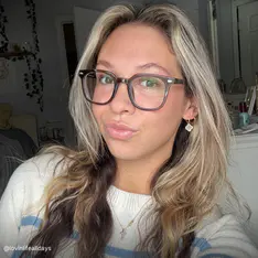 Square Light Brown Eyeglasses
