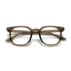 Square Light Brown Eyeglasses