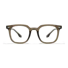 Square Light Brown Eyeglasses