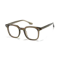 Square Light Brown Eyeglasses
