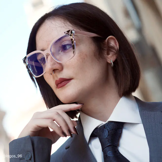 Cat-eye Tortoiseshell/Pink Eyeglasses