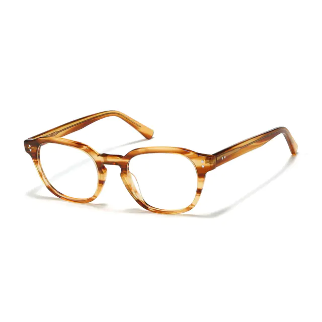 Round Lemon Tortoiseshell Eyeglasses