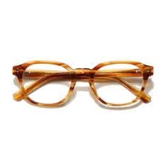 Round Lemon Tortoiseshell Eyeglasses