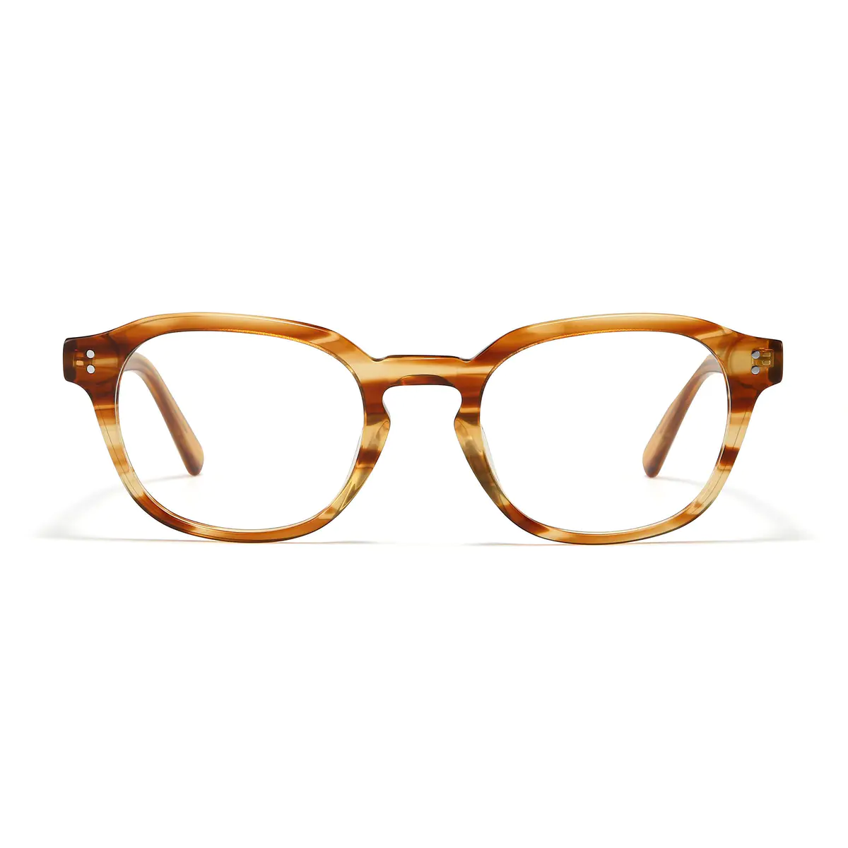 Round Lemon Tortoiseshell Eyeglasses
