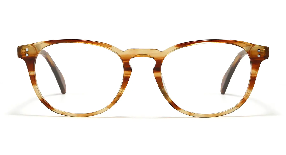 Round Lemon Tortoiseshell Eyeglasses