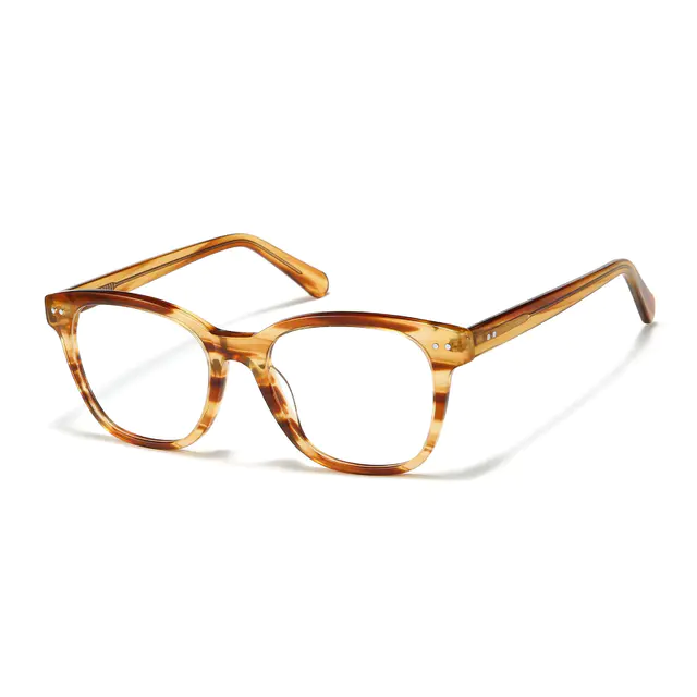 Round Lemon Tortoiseshell Eyeglasses