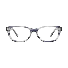 Oval Striped/Purple Eyeglasses