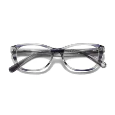 Oval Striped/Purple Eyeglasses