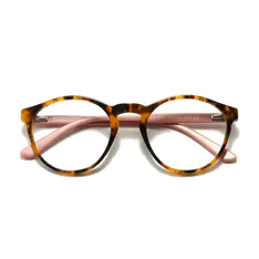 Oval Tortoiseshell/Pink Eyeglasses