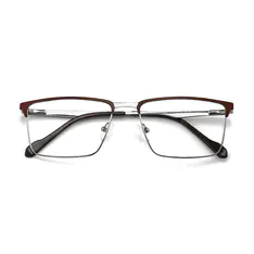 Browline Brown/Silver Eyeglasses