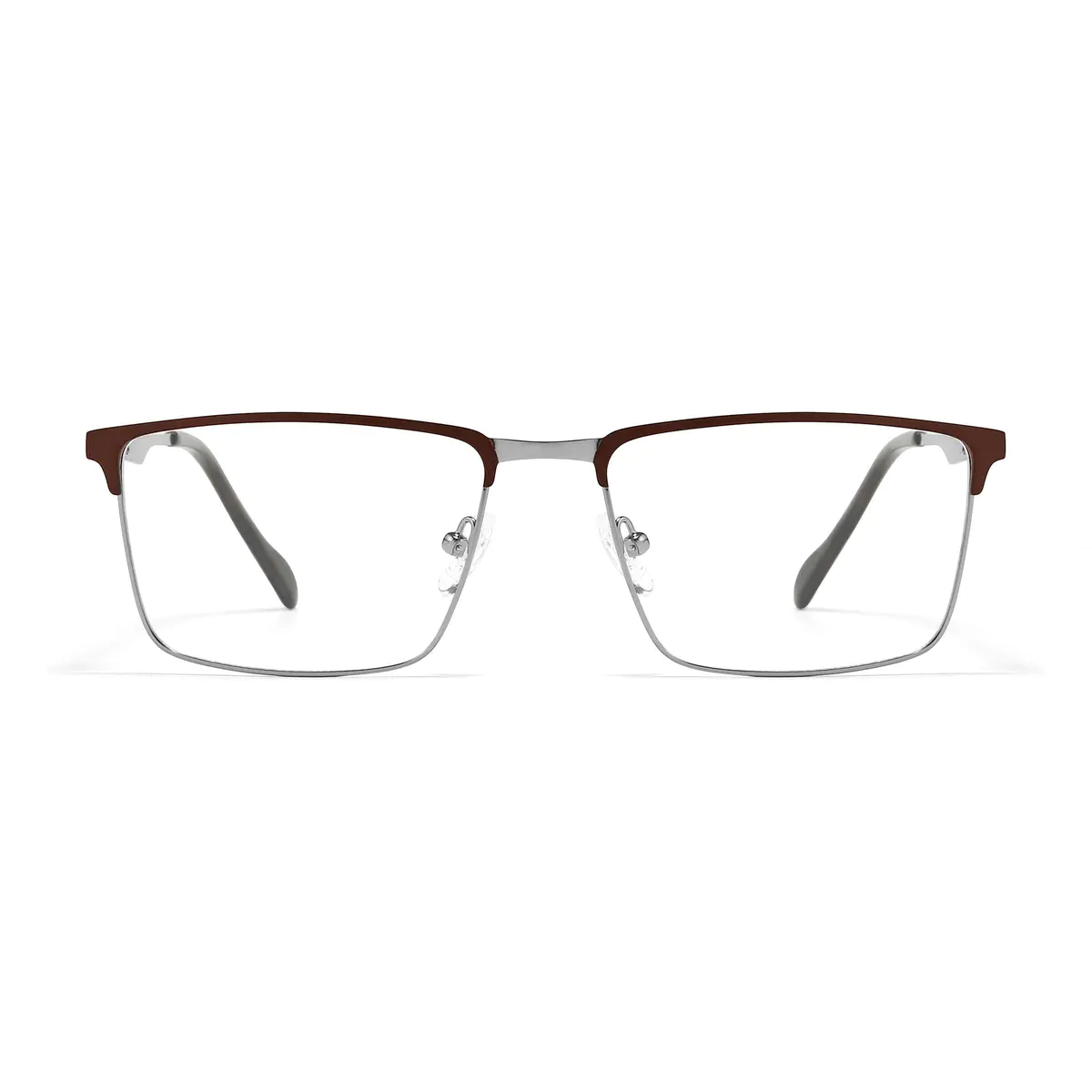 Browline Brown/Silver Eyeglasses