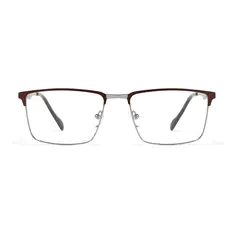 Browline Brown/Silver Eyeglasses
