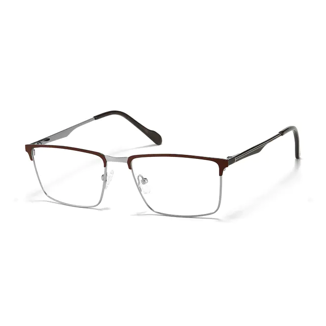 Browline Brown/Silver Eyeglasses
