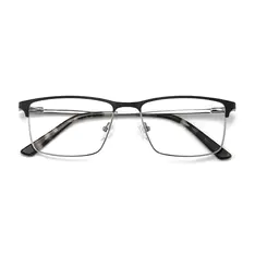 Browline Black/Silver Eyeglasses