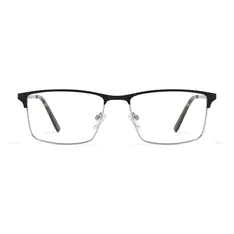 Browline Black/Silver Eyeglasses