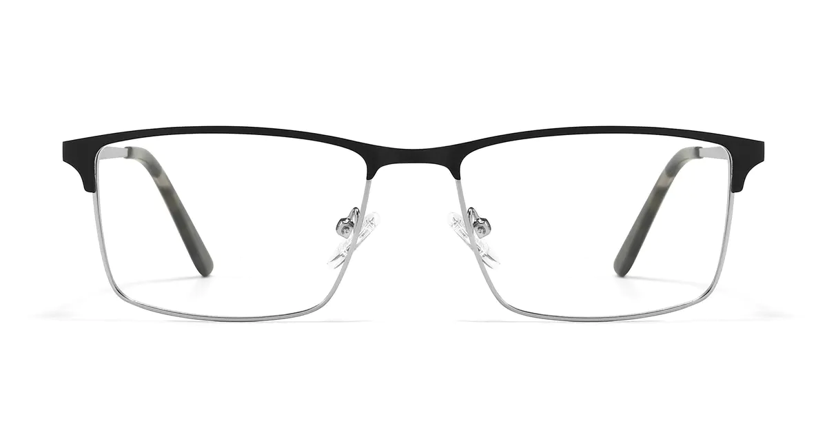 Browline Black/Silver Eyeglasses