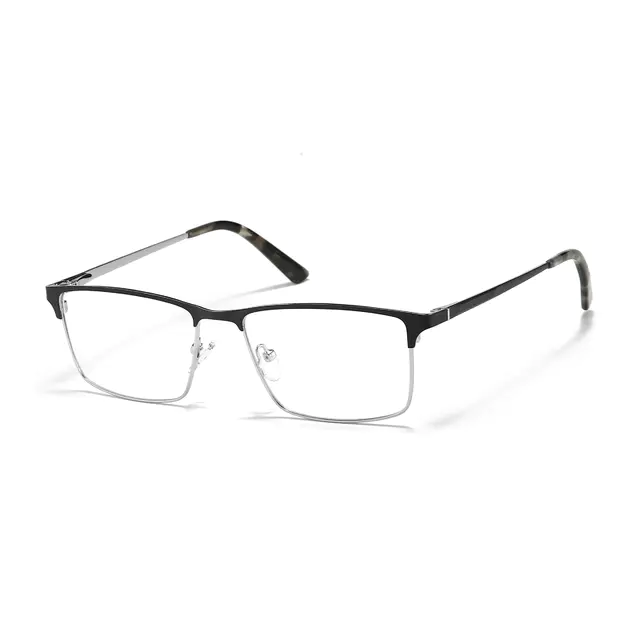 Browline Black/Silver Eyeglasses