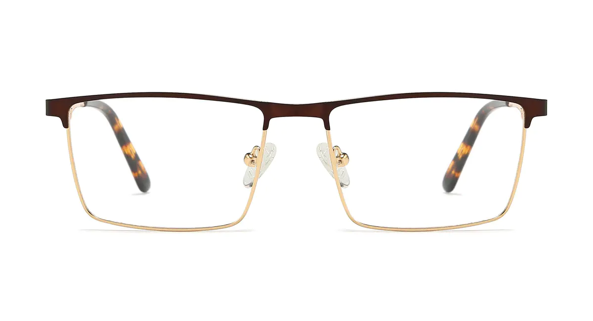 Browline Gold/Brown Eyeglasses
