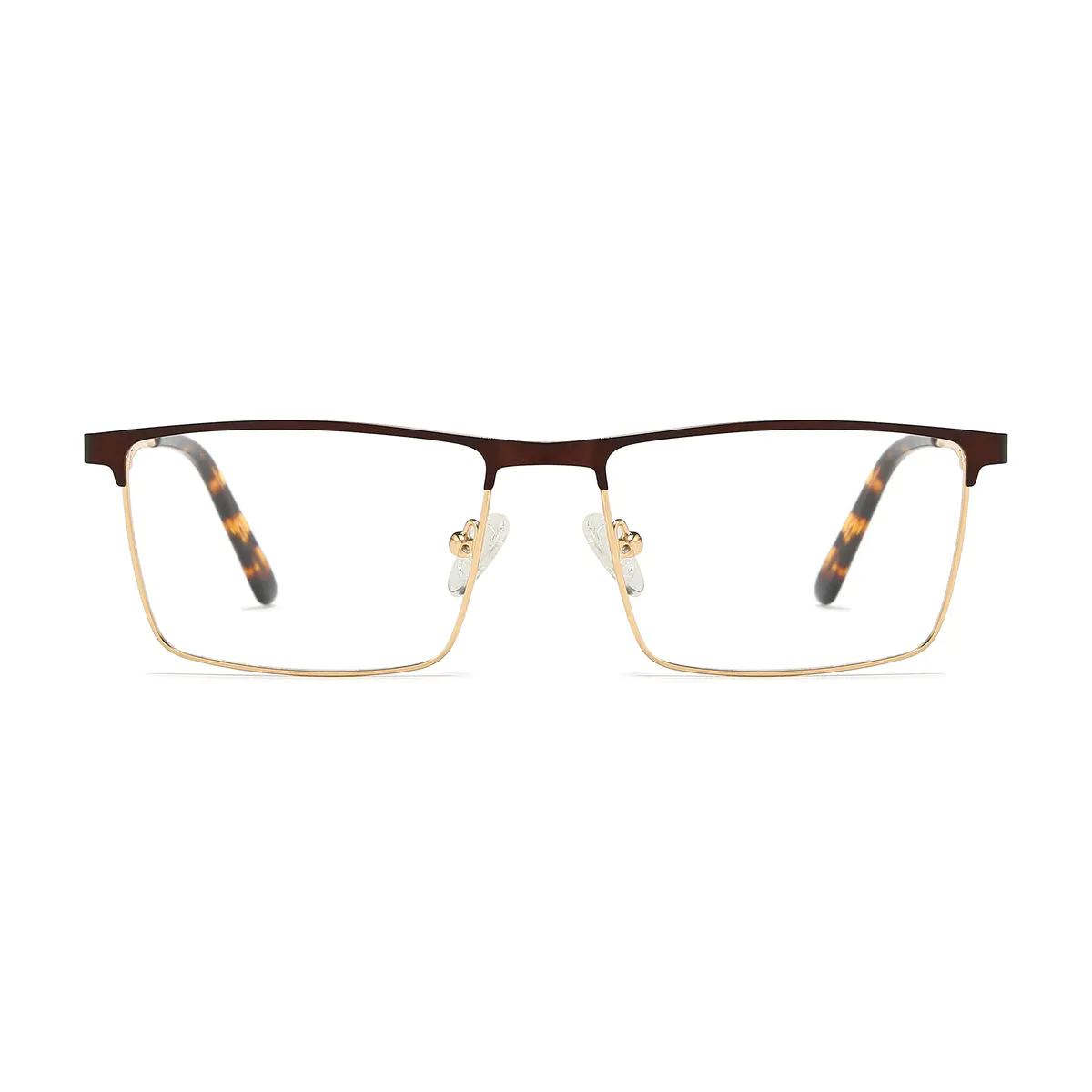 Browline Gold/Brown Eyeglasses