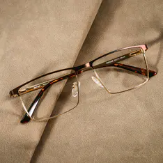 Browline Gold/Brown Eyeglasses