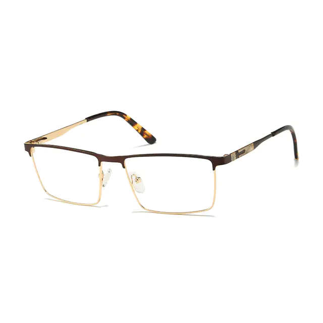 Browline Gold/Brown Eyeglasses