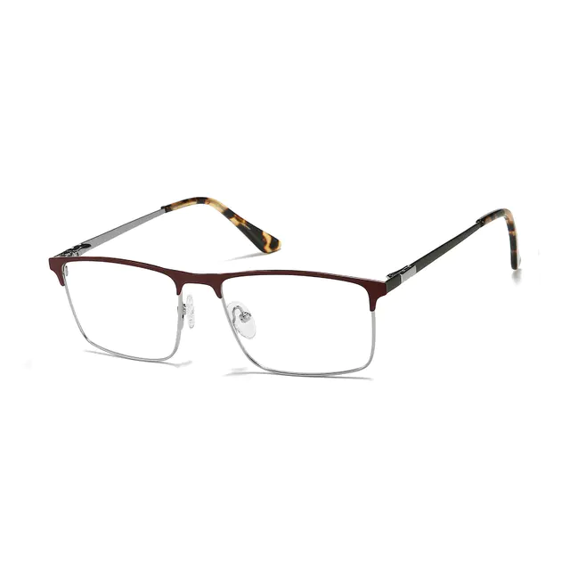 Browline Brown/Silver Eyeglasses