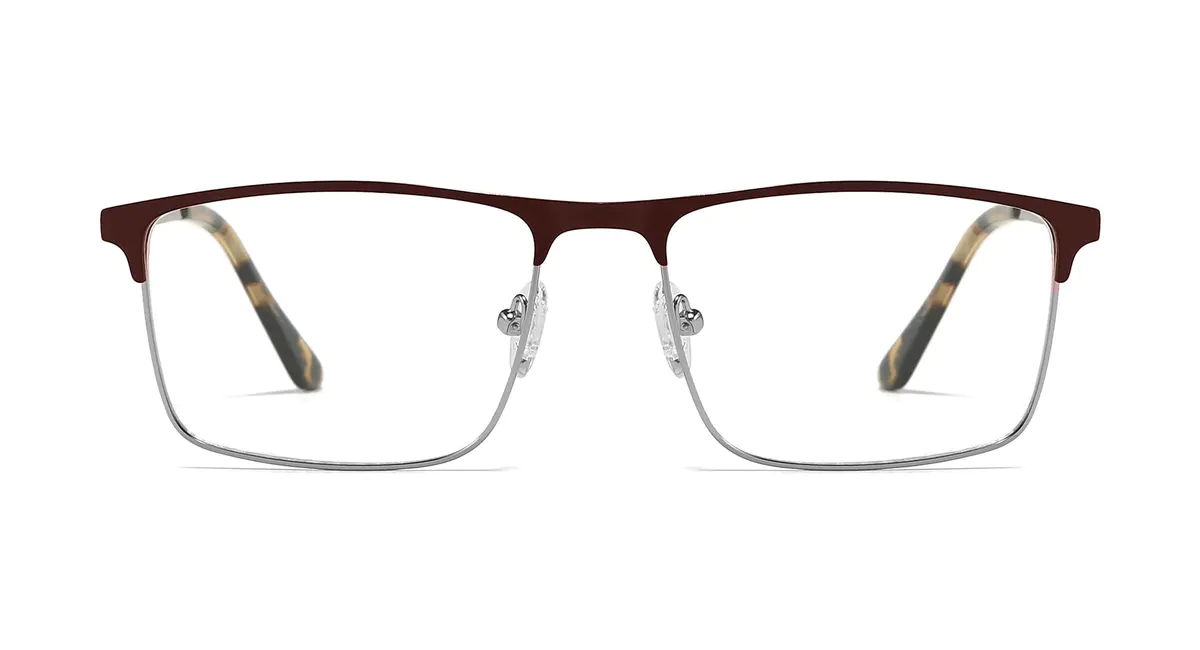 Browline Brown/Silver Eyeglasses