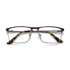 Browline Brown/Silver Eyeglasses